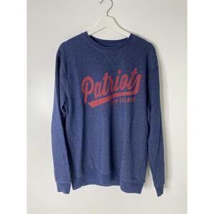 NFL Team Apparel New England Patriots Sweatshirt Size Large Blue Crewneck